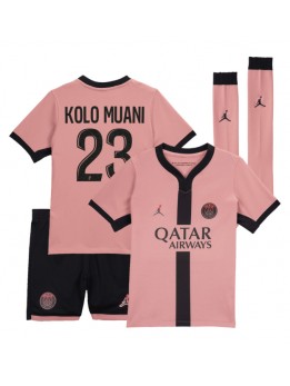 Paris Saint-Germain Randal Kolo Muani #23 Replika Tredje Kläder Barn 2024-25 Kortärmad (+ byxor)